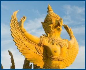 The garuda. Rent a condo and come for Loy Krathong.
