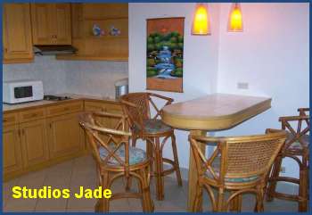 Fully equipped kitchen. Jomtien twin studios for rent  Jomtien.