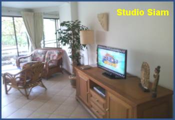 Cable TV, DVD player rental studio, flat in View Talay Jomtien Thaialand.