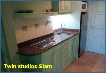 Fully equipped kitchen rental studio, flat in View Talay Jomtien Thaialand.