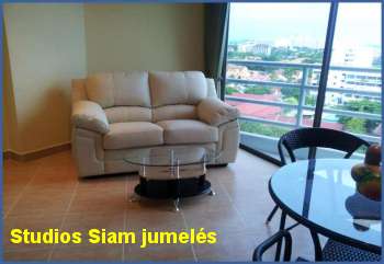 studios jumel�s en location Pattaya Thailande.